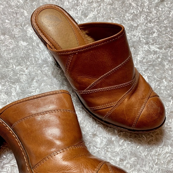 Nurture Alessia Boot Leather Clog Mules Heels 10 - Picture 8 of 8